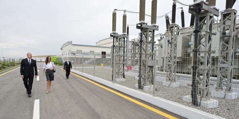 Президент Ильхам Алиев принял участие в открытии подстанции «Беюкшор»