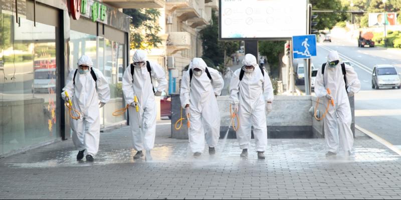 На улицах столицы вновь проводятся дезинфекционные работы