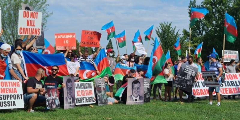 Vaşinqtonda Azərbaycan icmasının erməni təcavüzünə qarşı növbəti etiraz aksiyası keçirilib