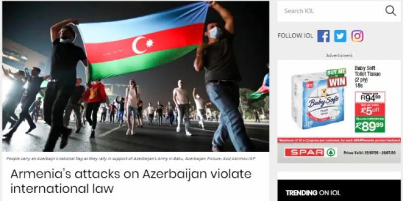 Pretoria News: Armenia’s attacks on Azerbaijan violate international la