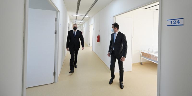 В Гобустане состоялось открытие больницы модульного типа, предназначенной для лечения больных с коронавирусом