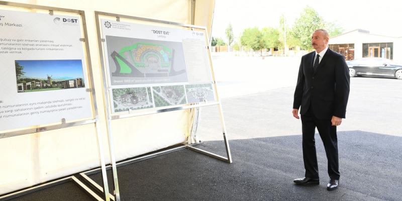 President Ilham Aliyev attended groundbreaking ceremony for “DOST Evi” Creative, Exhibition and Sales Center in Ismayilli
