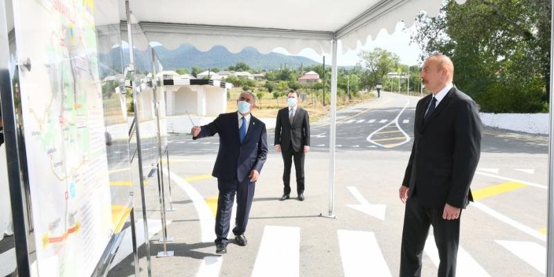 В Исмаиллы после реконструкции сдана в эксплуатации автомобильная дорога Тезекенд-Агбулаг-Гошакенд