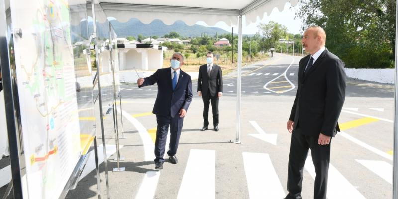 President Ilham Aliyev inaugurated newly reconstructed Tazakand-Aghbulag-Goshakand highway 