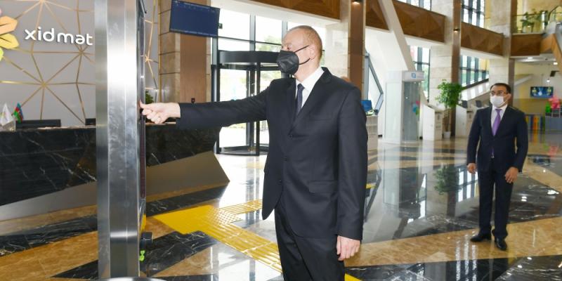 Президент Ильхам Алиев принял участие в открытии Балакенского регионального центра ASAN xidmət