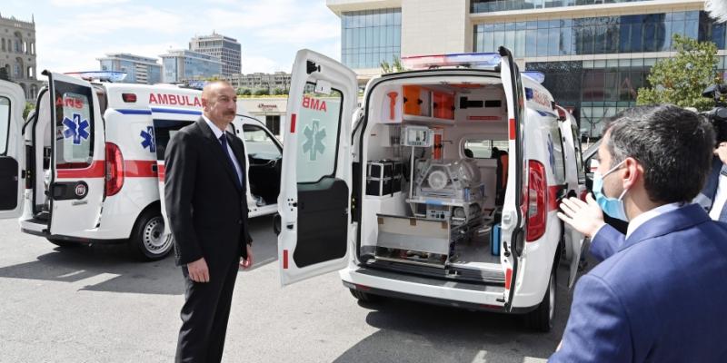 По поручению Президента Ильхама Алиева в нашу страну доставлены новые автомобили скорой медицинской помощи