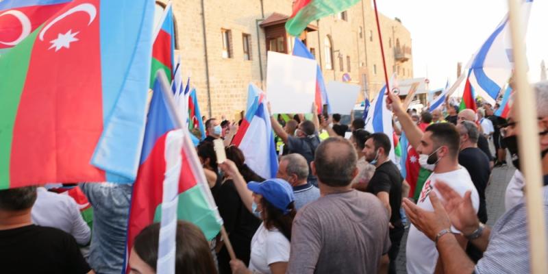 В Израиле состоялся митинг в поддержку Азербайджана и азербайджанского солдата
