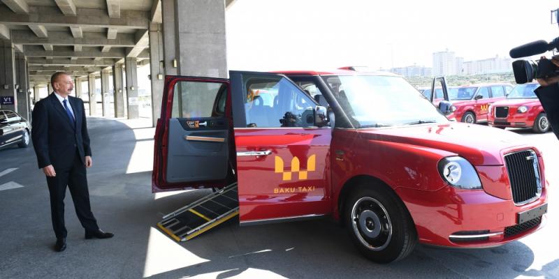 President Ilham Aliyev viewed new TX London taxis delivered to Baku 