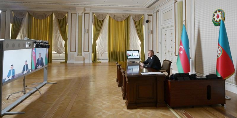 President Ilham Aliyev received in a video format Faig Qurbatov due to his appointment as head of Bilasuvar District Executive Authority and Elmir Baghirov due to his appointment as head of Saatli District Executive Authority