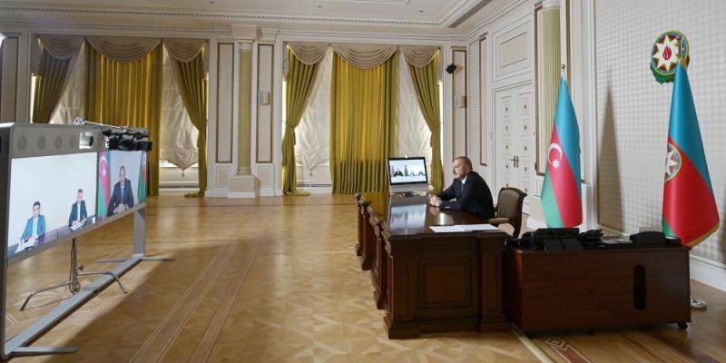 Президент Ильхам Алиев принял в видеоформате Фаига Гурбатова в связи с назначением главой Исполнительной власти Билясуварского района, Эльмира Багирова в связи с назначением главой Исполнительной власти Саатлинского района 