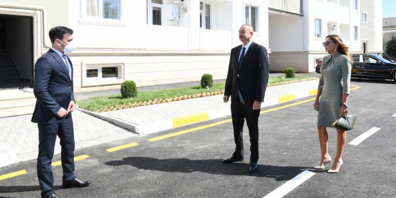 President Ilham Aliyev and first lady Mehriban Aliyeva attended opening of newly renovated dormitory in Buzovna