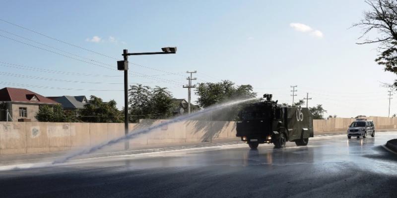 В столице проводятся очередные усиленные дезинфекционные работы