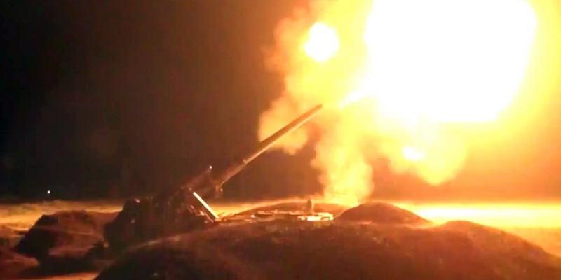 Напряженные бои продолжались всю ночь