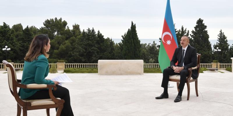 President Ilham Aliyev was interviewed by Al Jazeera TV channel