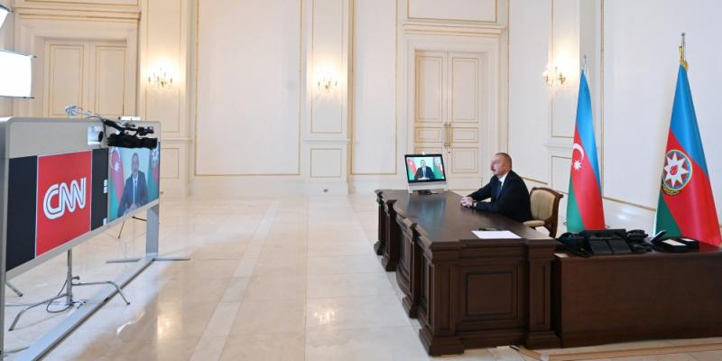 Интервью Президента Ильхама Алиева транслировалось в передаче «The Connect World» телеканала CNN International