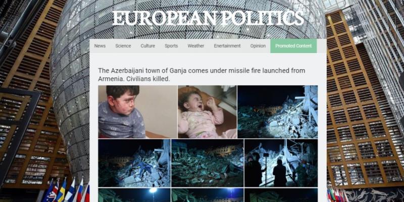 “EU Politics”: Gəncə Ermənistan tərəfindən raket hücumuna məruz qalıb, mülki şəxslər həlak olub