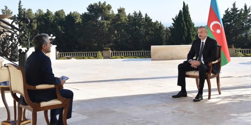 President Ilham Aliyev was interviewed by Turkish A Haber TV channel