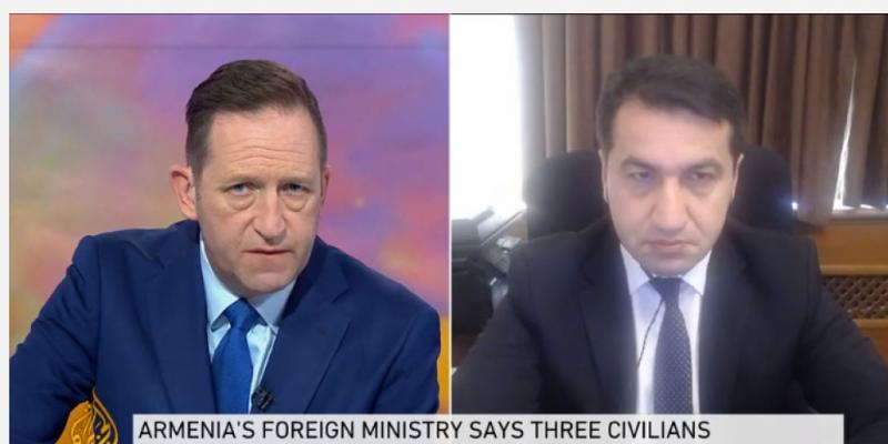 Интервью помощника Президента Хикмета Гаджиева телеканалу Al Jazeera