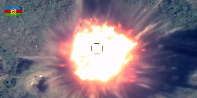 Azerbaijan's Defense Ministry releases video footages of destruction of enemy's volunteer groups and military equipment