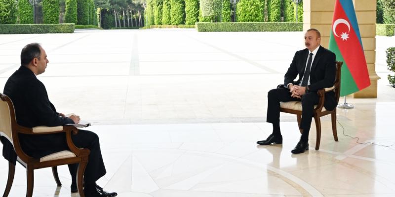 President Ilham Aliyev was interviewed by Russian Interfax agency