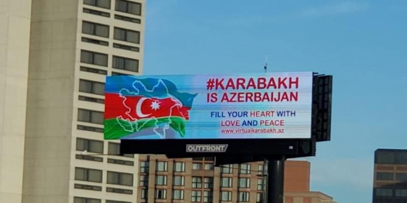Çikaqo yollarında “Karabakh is Azerbaijan” şüarı yazılan lövhələr quraşdırılıb