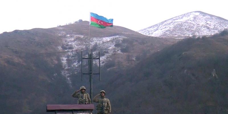 В освобожденном от оккупации Кяльбаджаре поднят азербайджанский флаг