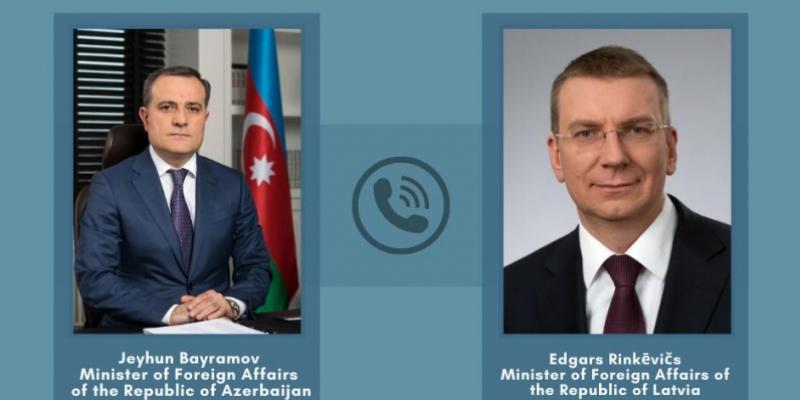 Azerbaijani, Latvian FMs hold phone talk