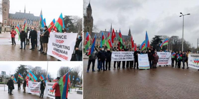 Dutch Azerbaijanis stage protest against French Senate and Belgian Parliament resolutions