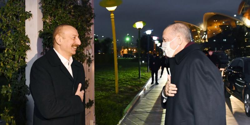 Состоялся совместный ужин Президента Азербайджана Ильхама Алиева и Президента Турции Реджепа Тайипа Эрдогана