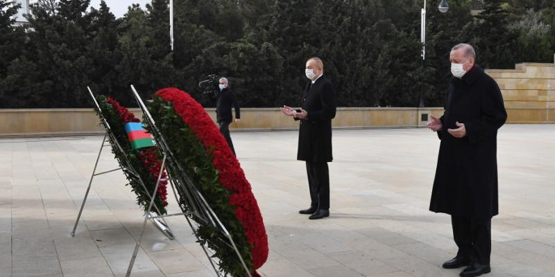President Ilham Aliyev and President Recep Tayyip Erdogan paid tribute to Azerbaijani martyrs