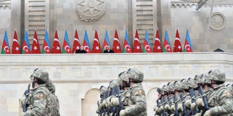 A Victory parade dedicated to Victory in the Patriotic war was held at Azadlig Square, Baku. Azerbaijani President Ilham Aliyev and Turkish President Recep Tayyip Erdogan attended the parade