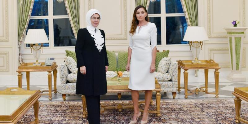 Azerbaijani, Turkish first ladies met