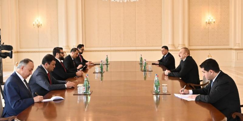 Президент Ильхам Алиев принял советника по национальной безопасности и руководителя Администрации Президента Афганистана 