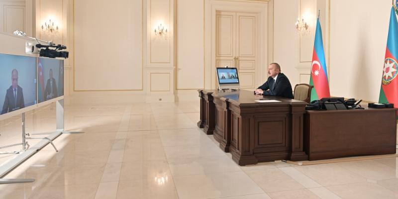 Президент Ильхам Алиев принял в видеоформате Анара Керимова в связи с назначением его министром культуры 