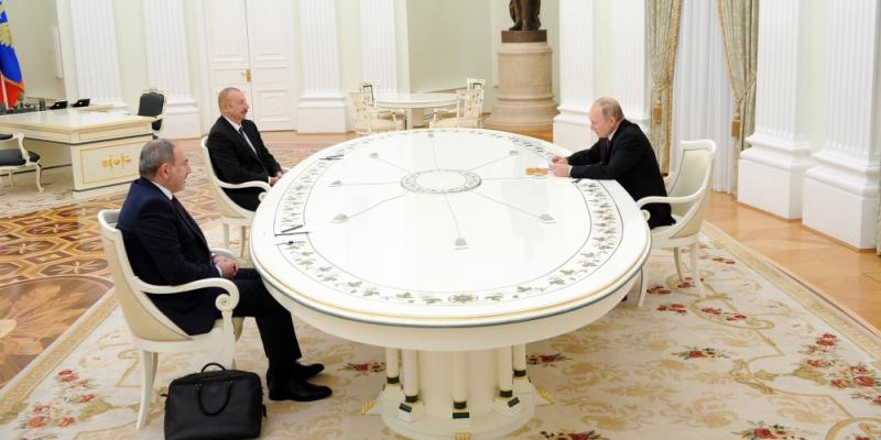 Trilateral meeting among Russian President Vladimir Putin, Azerbaijani President Ilham Aliyev and Armenian Prime Minister Nikol Pashinyan was held in Moscow