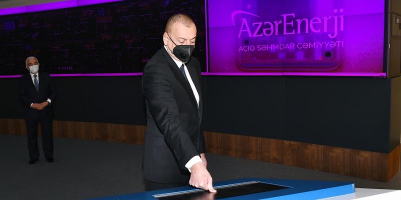 Президент Ильхам Алиев принял участие в открытии подстанций «Хырдалан» в Абшеронском районе