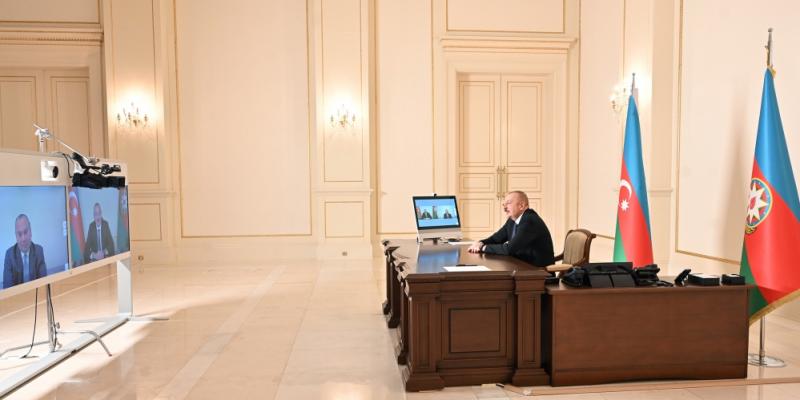 Президент Ильхам Алиев принял в видеоформате президента и учредителя Фонда этнического взаимопонимания США