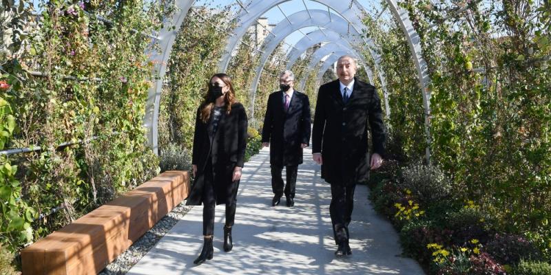 President Ilham Aliyev and first lady Mehriban Aliyeva attended opening of new forest park in Yasamal district