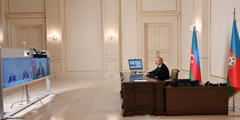 President Ilham Aliyev received in a video format delegation led by chairman of Italian Maire Tecnimont Group