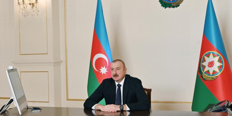 President Ilham Aliyev received in a video format Vugar Suleymanov on his appointment as Chairman of Board of Agency for Mine Action
