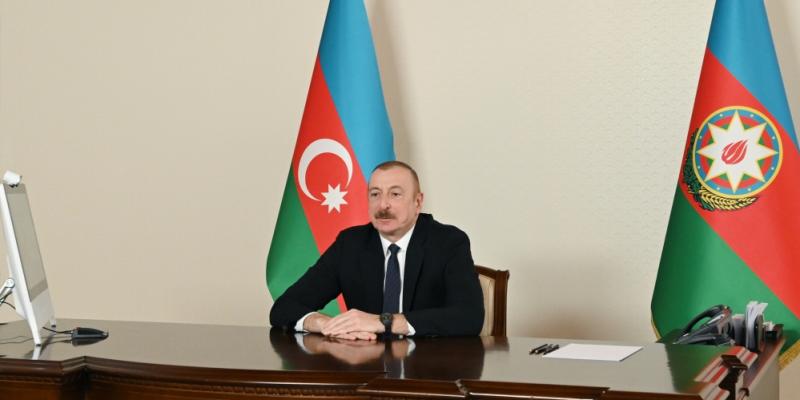 Президент Ильхам Алиев принял в видеоформате сопредседателя Международного центра Низами Гянджеви