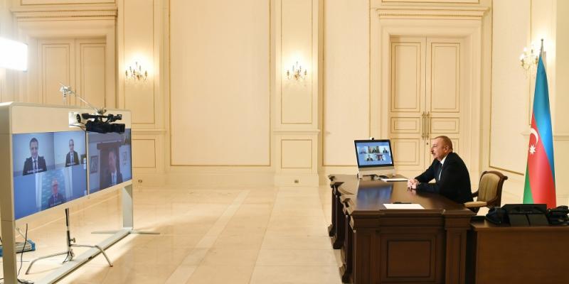 President Ilham Aliyev received in a video format Chief Executive Officer and other senior officials of Signify