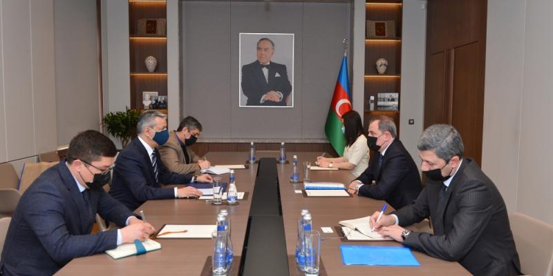 Azerbaijan`s FM meets Uzbek ambassador