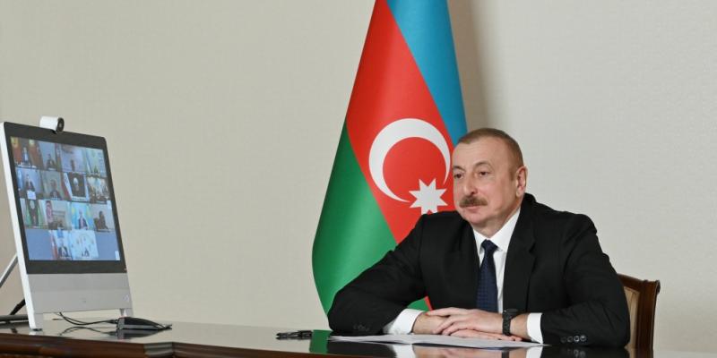 Состоялся XIV онлайн Саммит Организации экономического сотрудничества  Президент Ильхам Алиев выступил на Саммите в видеоформате