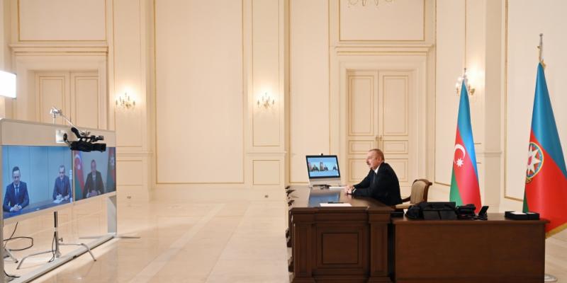 President Ilham Aliyev received in a video format Hungarian Minister of Foreign Affairs and Trade