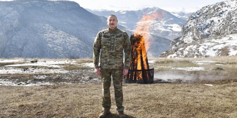 President Ilham Aliyev: Our celebrating Novruz in Shusha, on Jidir Duzu is a historic event