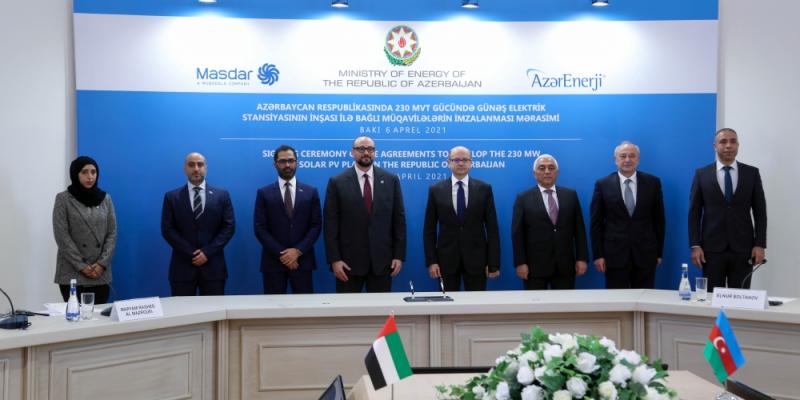 В Азербайджане подписаны контракты по реализации проекта строительства солнечной электростанции мощностью 230 МВт