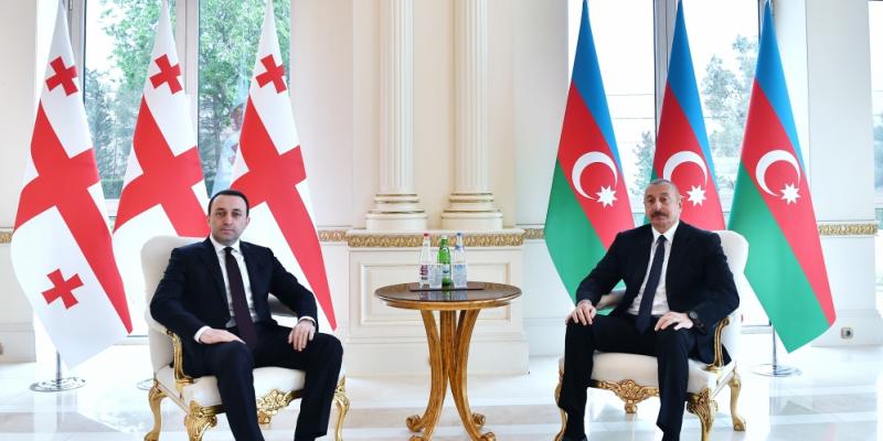 Президент Азербайджана Ильхам Алиев принял премьер-министра Грузии 