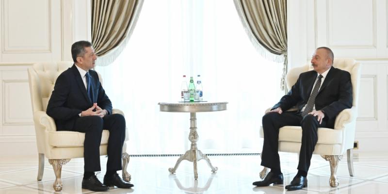 Prezident İlham Əliyev Türkiyənin milli təhsil nazirini qəbul edib