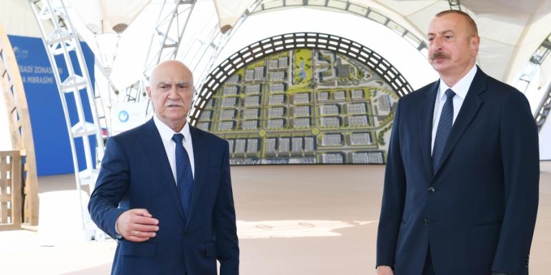 Президент Ильхам Алиев заложил фундамент Алятской свободной экономической зоны, дал интервью Азербайджанскому телевидению
